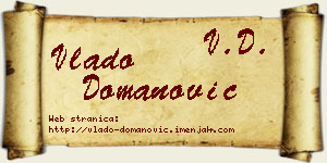 Vlado Domanović vizit kartica
